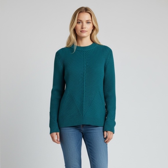 Sandwich Sweaters - 🔸Sandwich Teal Women's Crew Neck Sweater
